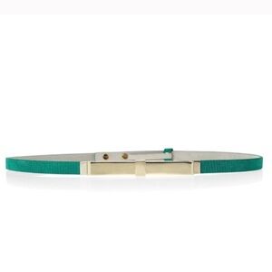 WHBM JULEP GREEN SKINNY METAL BOW BELT
